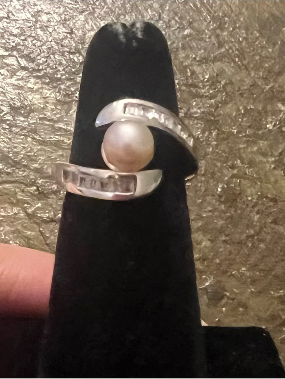 Vantel Pearls Sterling Silver Wrap Ring with Pink Pearl
